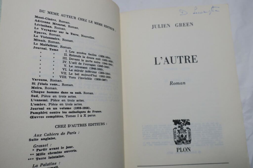 GREEN (Julien) L'Autre 1971