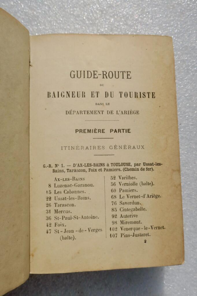 guide-route du baigneur & du touriste ARIEGE & EN ANDORRE 1890