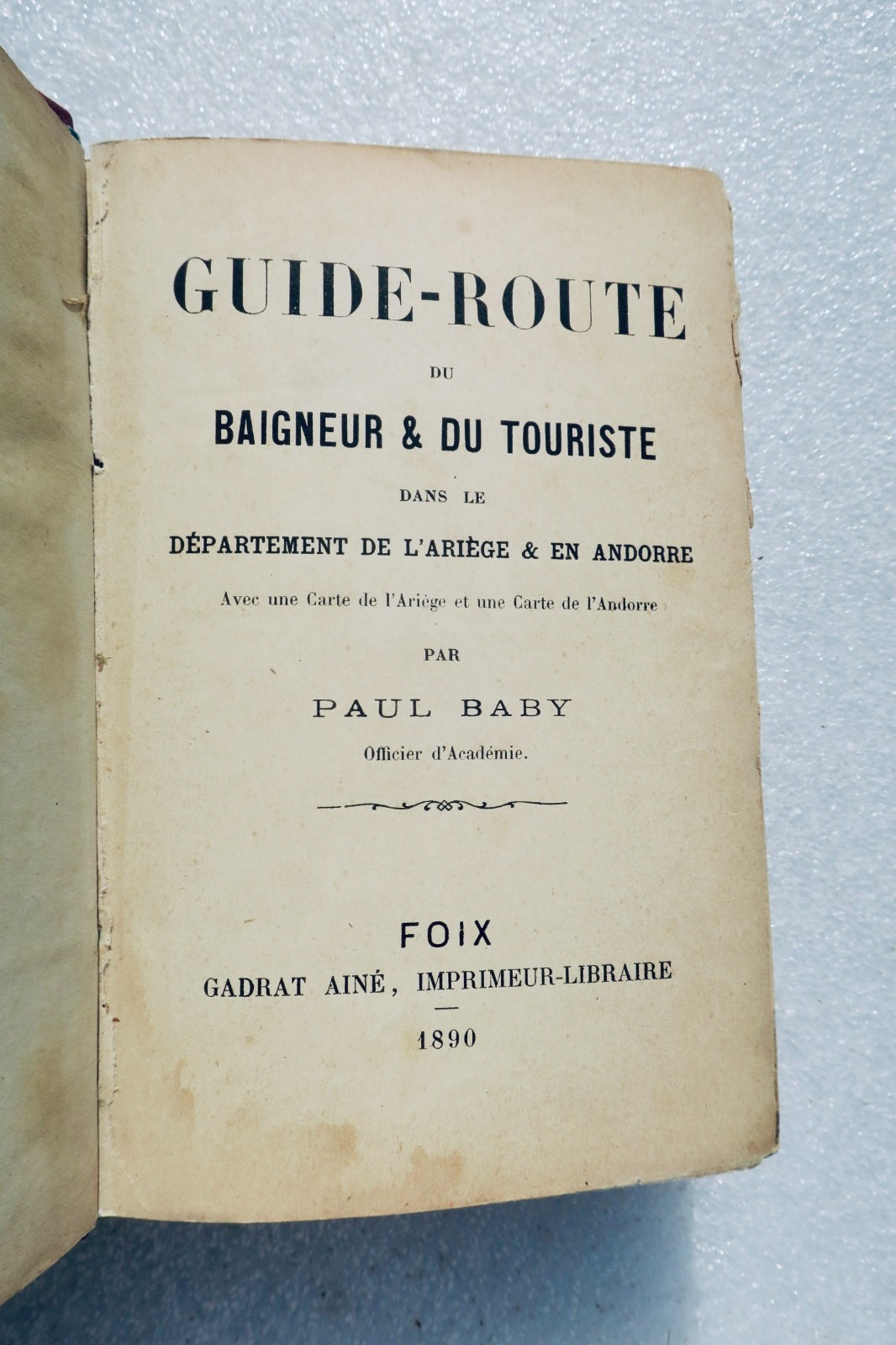 阿列日省及安道爾旅遊指南 1890
