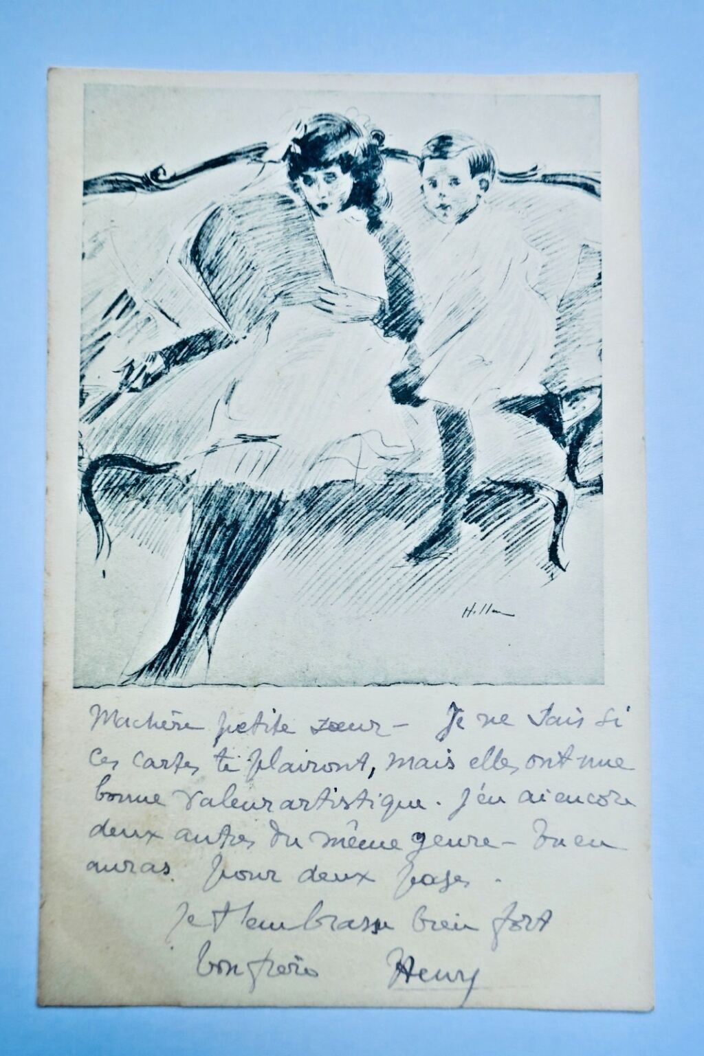 Helleu reading scene 1903