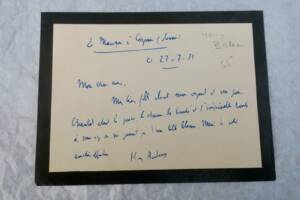 Henri BORDEAUX carte manuscrite autographe