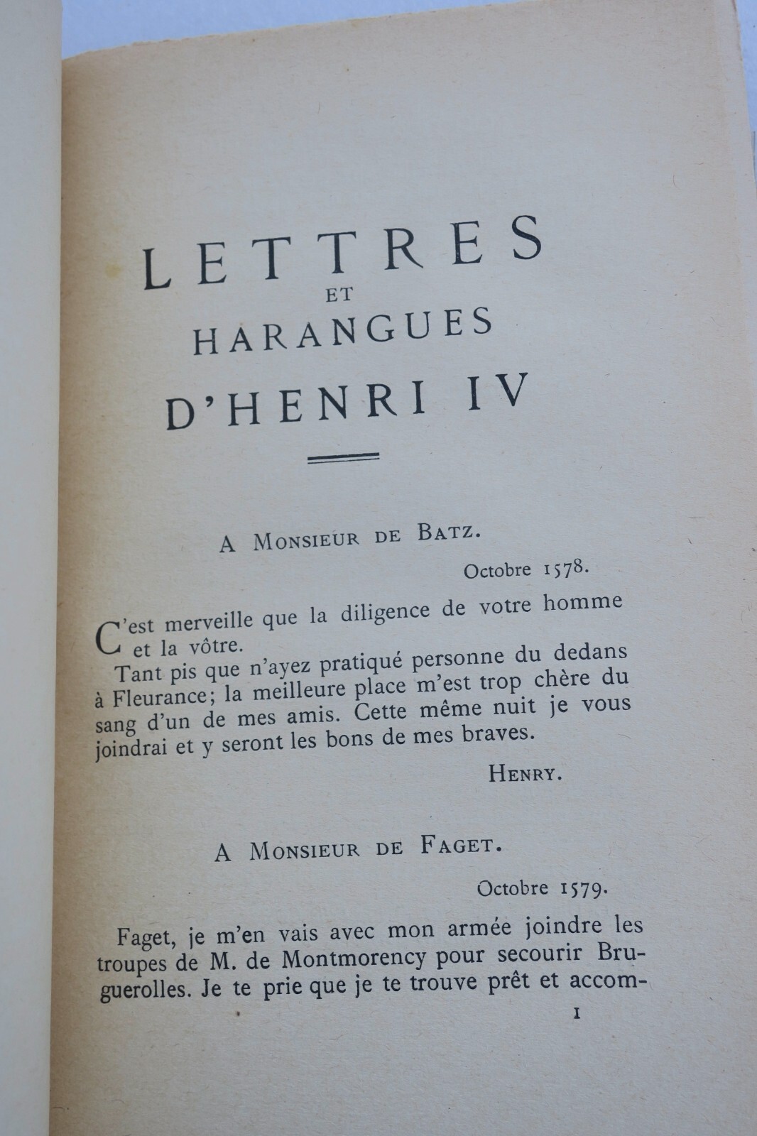 Henri IV Works by Henri IV: Letters and Speeches