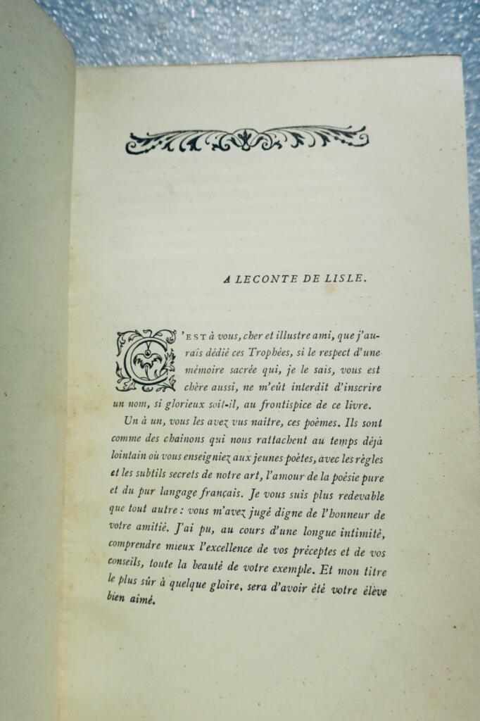 Heredia, J. M. de Oeuvres de. Les Trophées Alphonse Lemerre