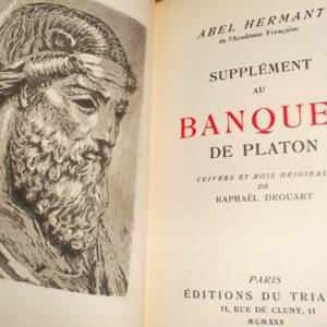 HERMANT (Abel) Supplément au Banquet de Platon cuivre et bois de Drouart