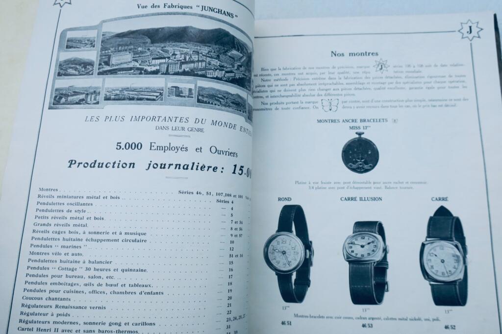 Horlogerie JUNGHANS 1929 General Catalogue