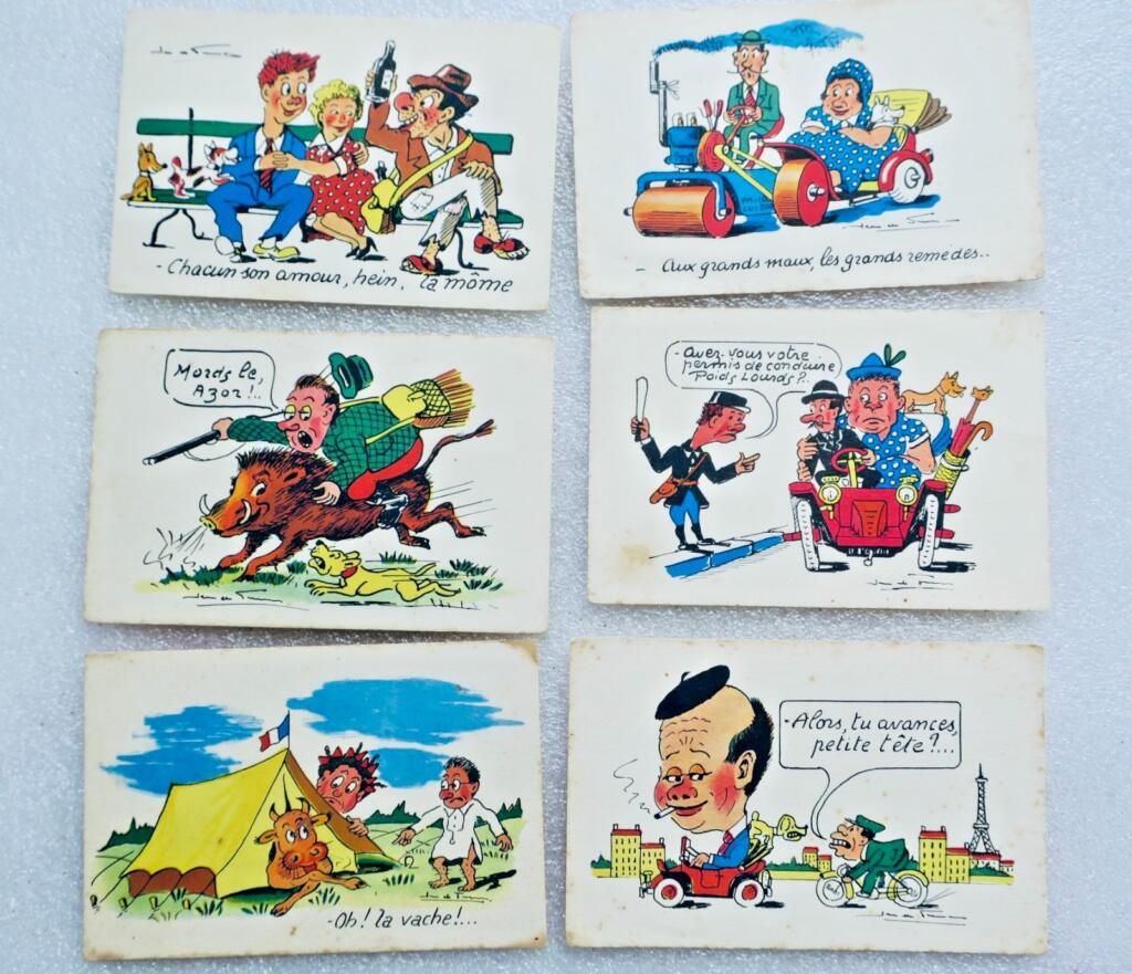 humour JEAN DE FREISSAC 6 cpa