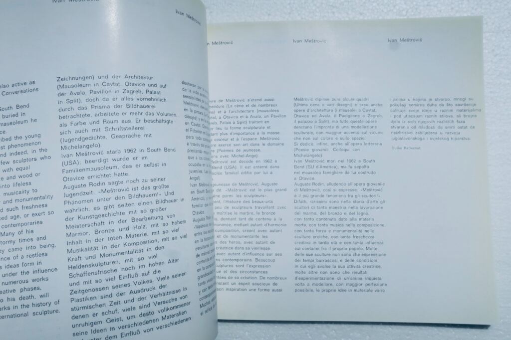 Ivan Meštrović – Katalog – Galerie Split