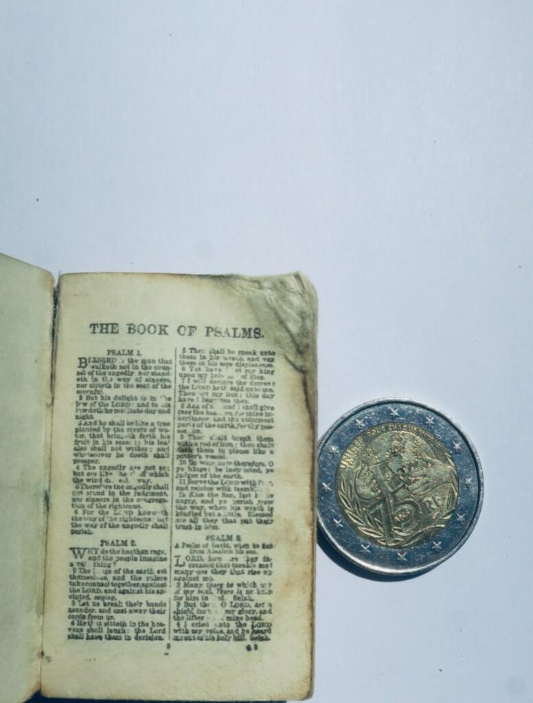 Jerusalem THE BOOK OF PSALMS minuscule 33 x 54 mm.
