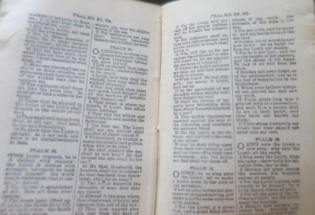 Jerusalem THE BOOK OF PSALMS minuscule 33 x 54 mm.