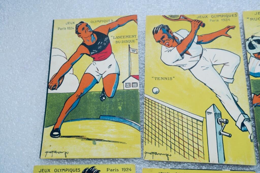 JO Spiele Paris 1924 Illustrator ROOWY 7 CPA