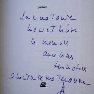 Hervé De Rocquigny, *La mémoire des lèvres* – inscribed