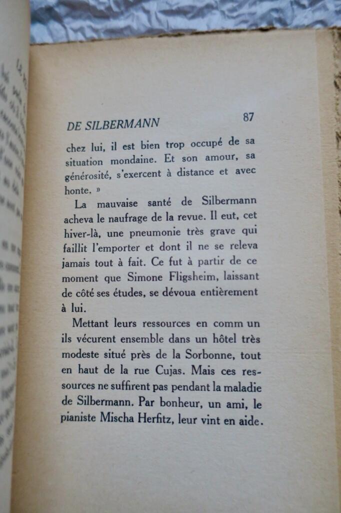 LACRETELLE Le retour de Silbermann 165 x 110 mm.