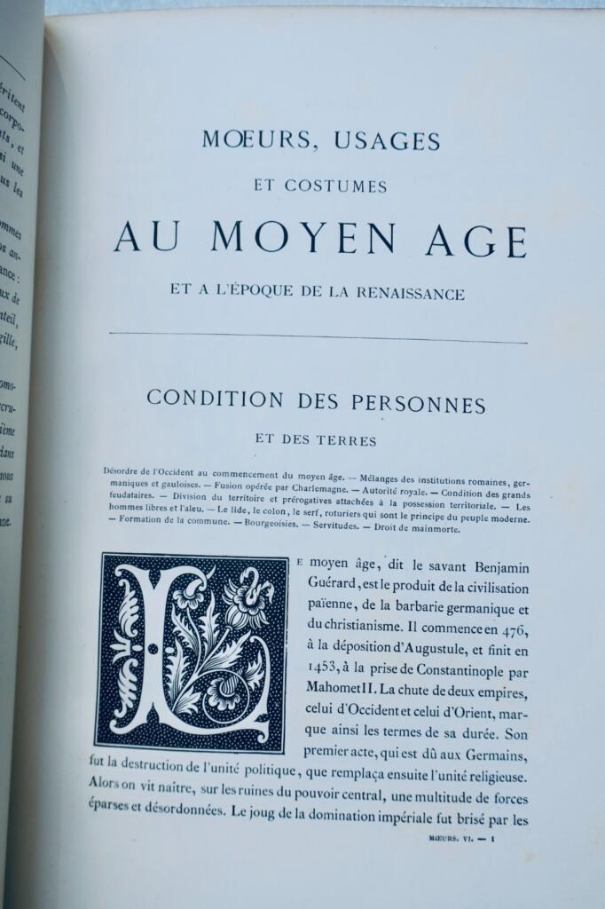 LACROIX Mores, Gebräuche und Kostüme des Mittelalters & zur Zeit der Renaissance 1878