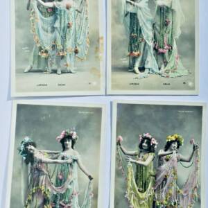 Laridan Selva 4 CPA danseuses BELLE EPOQUE