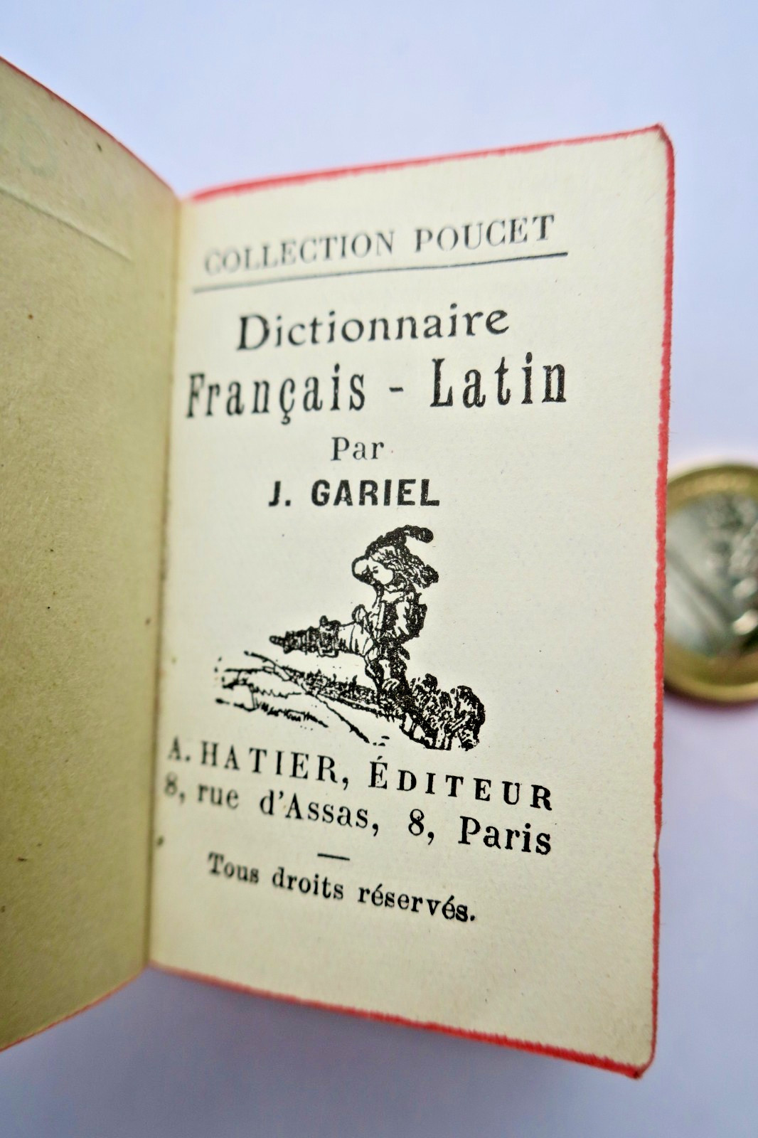 latin dictionnaire poucet LATIN-FRANCAIS FRANCAIS-LATIN 36 x 54 mm. miniature – Image 4
