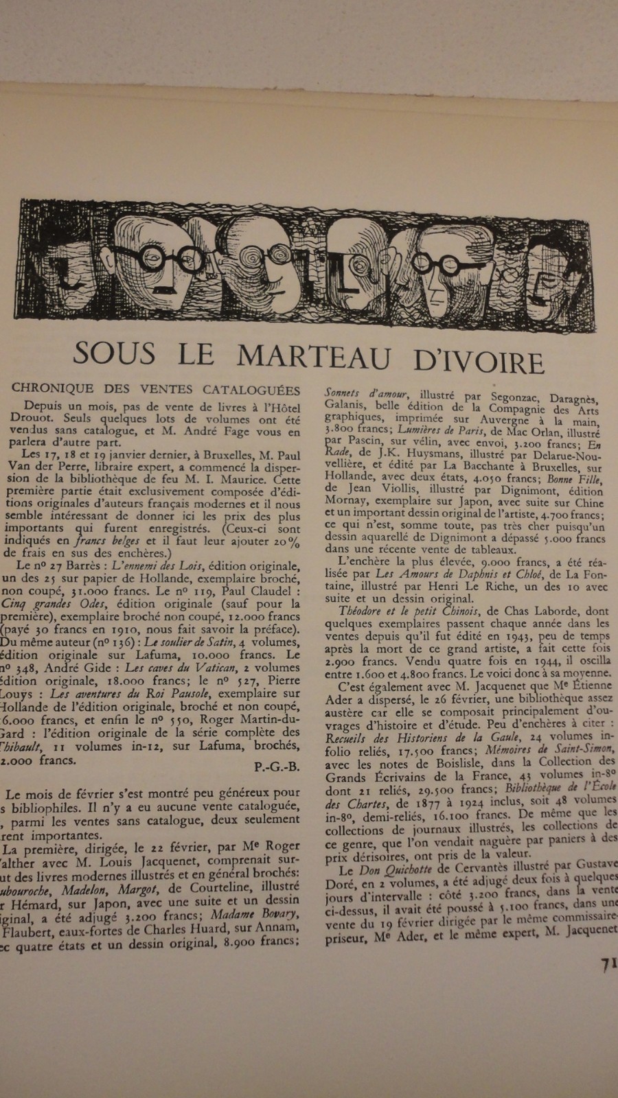 LE LIVRE ET SES AMIS avril 1946 n°6 - La Librairie Antique