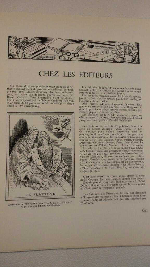 LE LIVRE ET SES AMIS Januar 1946 Nr. 3