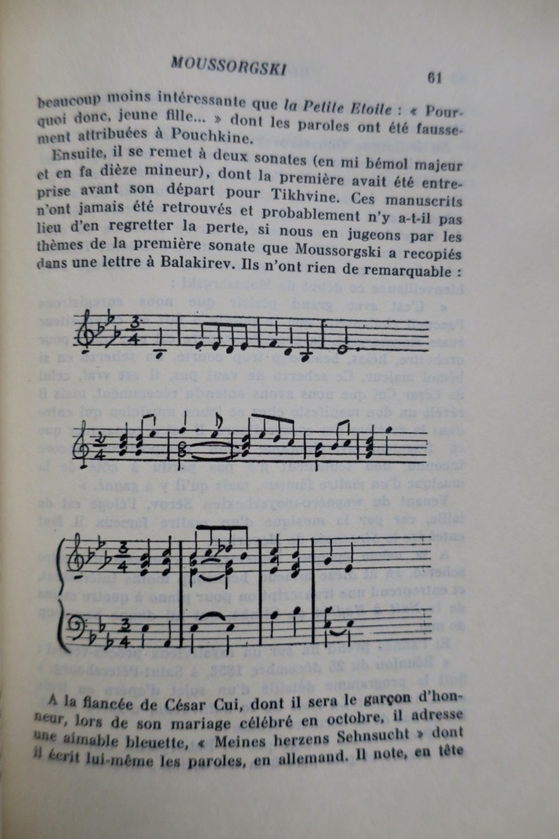 Le vrai visage de Moussorgski, sa vie, son oeuvre. - La Librairie Antique