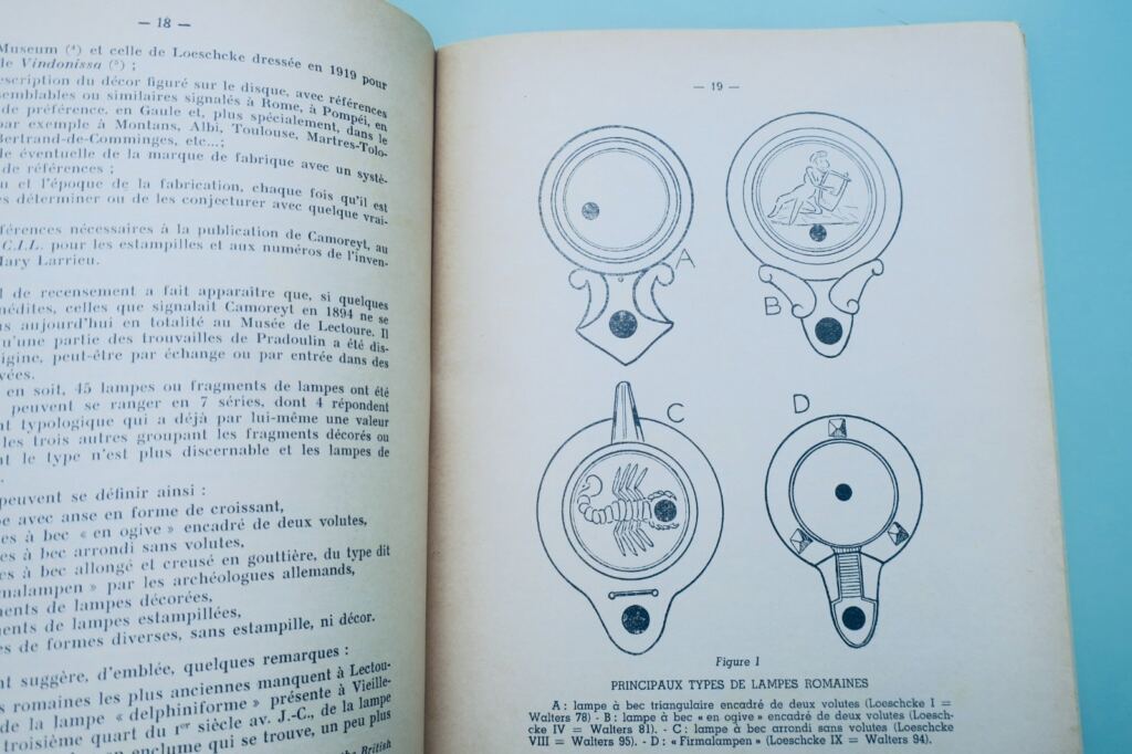 Lectoure Tauroboles, römische Lampen und römische Keramiken GERS