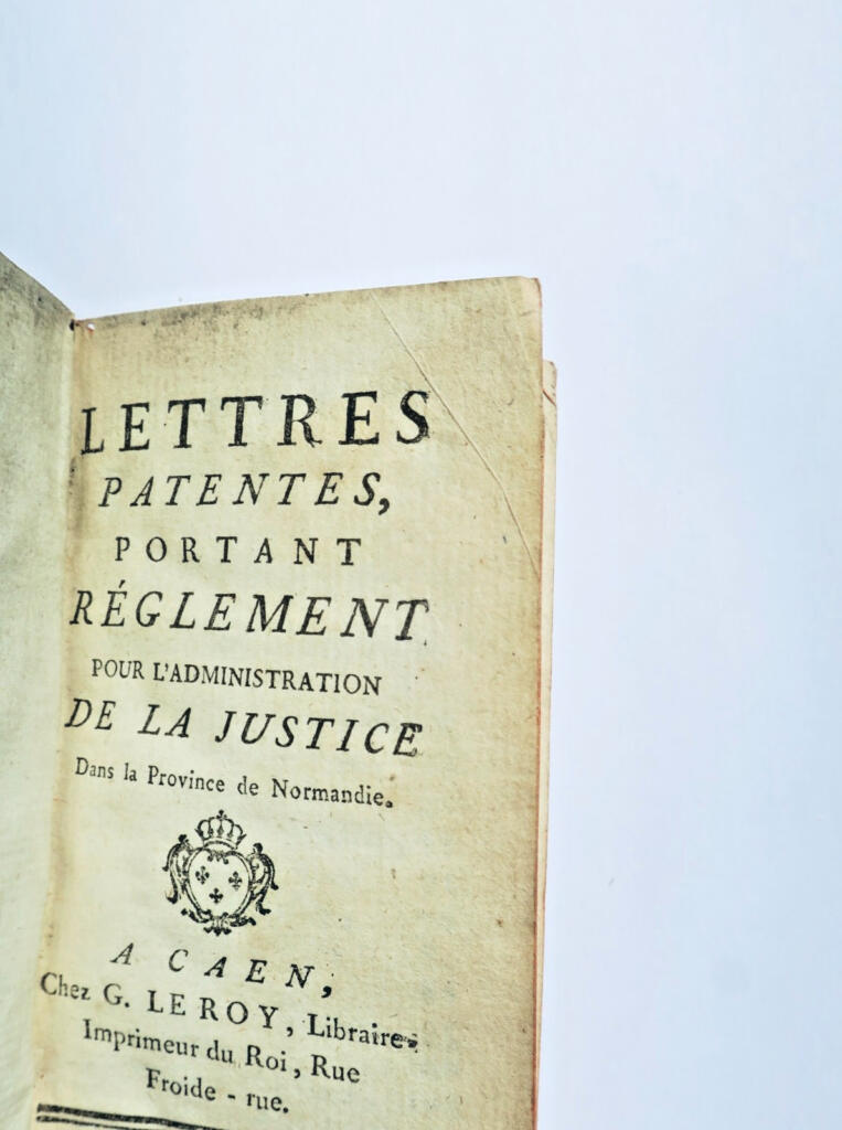 lettres patentes portant réglement pour l&rsquo;administration de la justice 1769