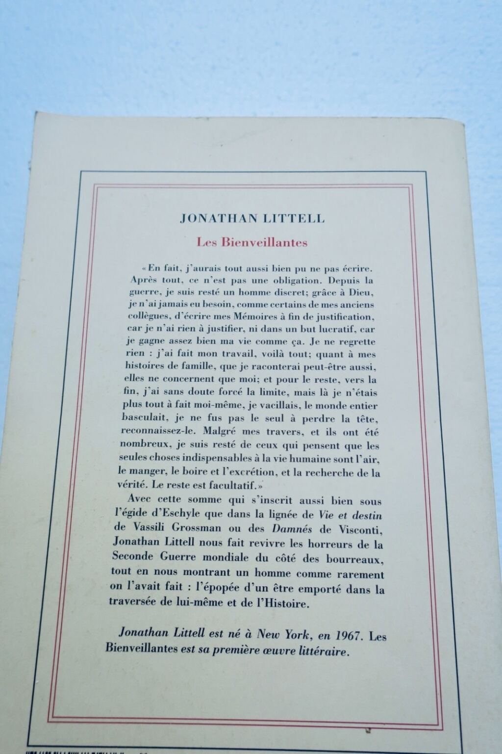 Littell, Jonathan Les Bienveillantes Gallimard 2006