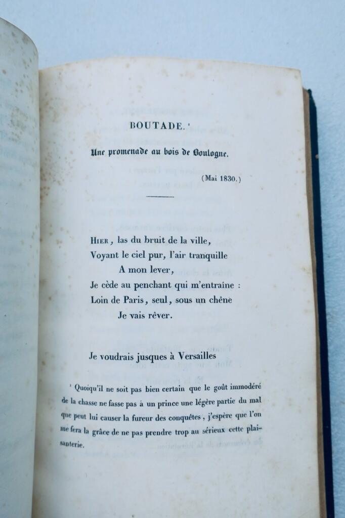 magistrat LOISIRS eines ALTEN MAGISTRATS von DE VILLIERS du TERRAGE 1834