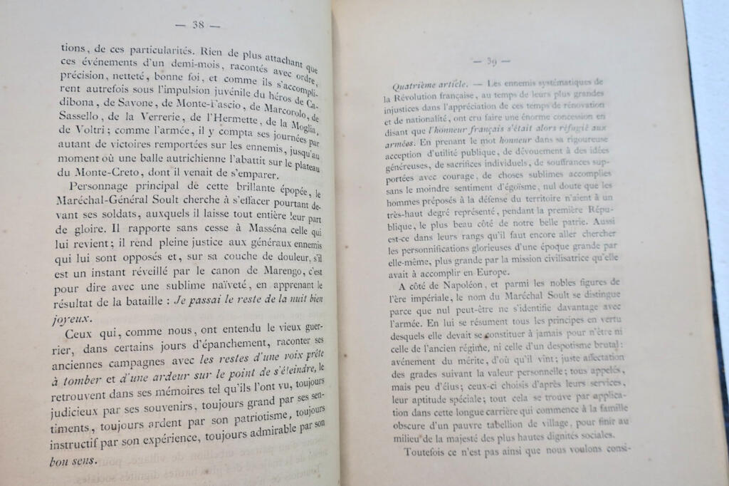 Maréchal Soult COMBES. HISTOIRE ANECDOTIQUE DE JEAN-DE-DIEU DE SOULT 1869