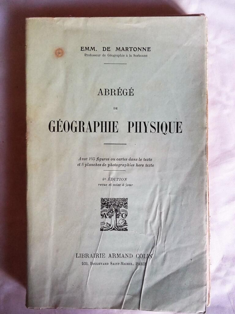 マルティヨン著『地文地理学概論』1939年刊