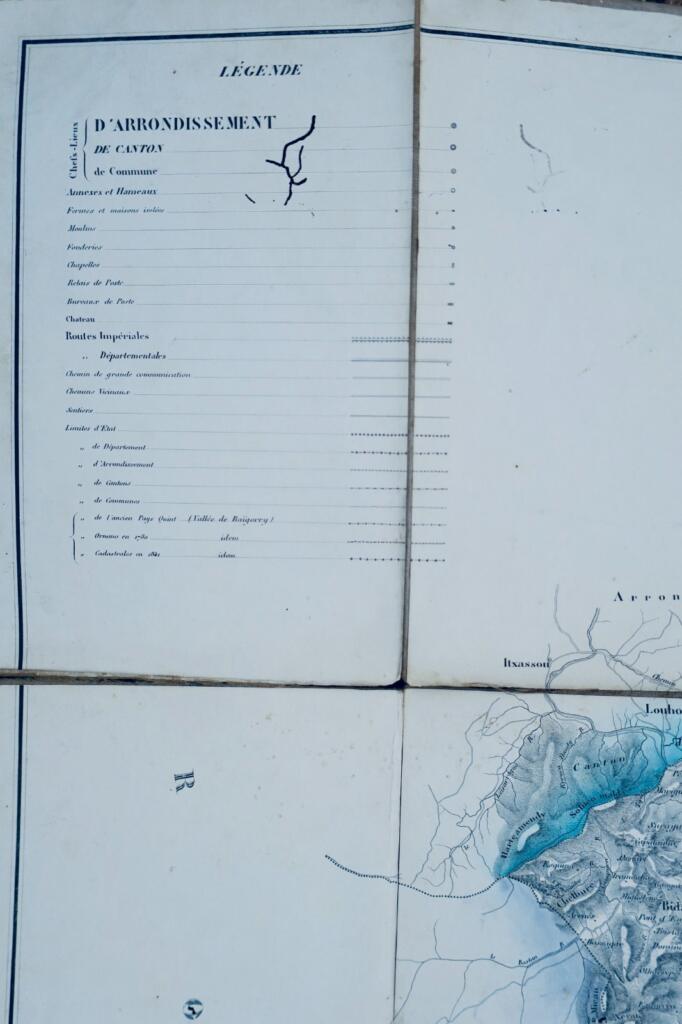 墨利翁地图，裱布，79×103厘米，1853年