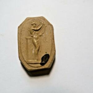 Gipsmedaille 26 x 17 mm