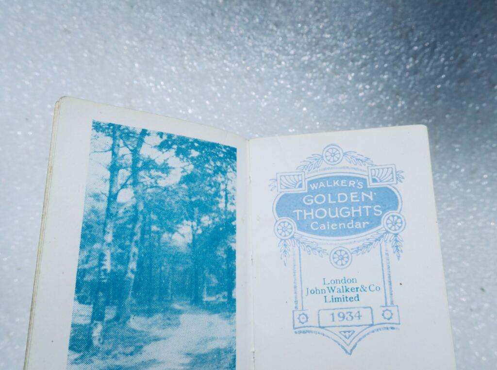 MINIATURBUCH Walker's Golden Thoughts Calendar 1934