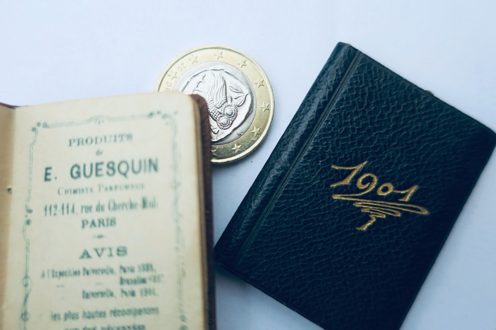 minuscules 2 agendas 1901 35 x 50 mm. parfumeur & papetier – Image 3