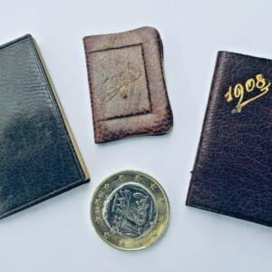 Three small pocket diaries, calendars, 1908, 33 x 46 mm & 23 x 33 mm