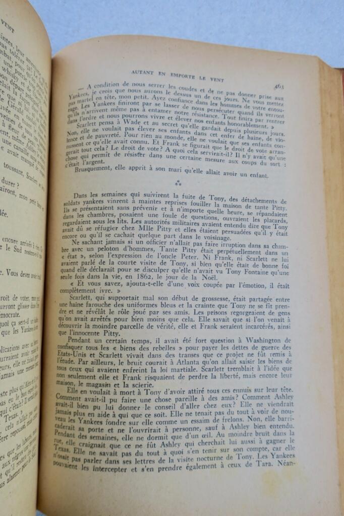 MITCHELL, Margaret Autant en emporte le vent. NRF 1939