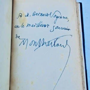 MONTHERLANT (Henry de). Textes sous une occupation. 1940-1944 + dédicace