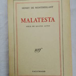 蒙泰朗（Montherlant）《馬拉泰斯塔》四幕劇 法蘭西學院文庫版