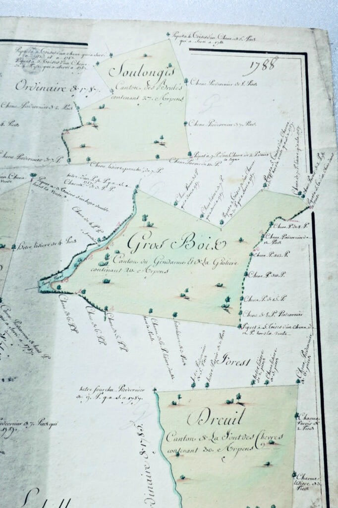 Montluçon 1787 arpenteur Cerilly Dreuil grosbois, Soulongis Epinasse Montfin