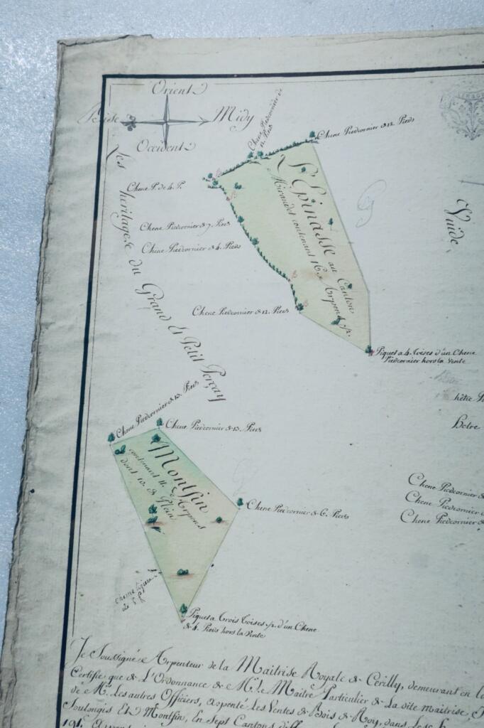 Montluçon 1787 arpenteur Cerilly Dreuil grosbois, Soulongis Epinasse Montfin