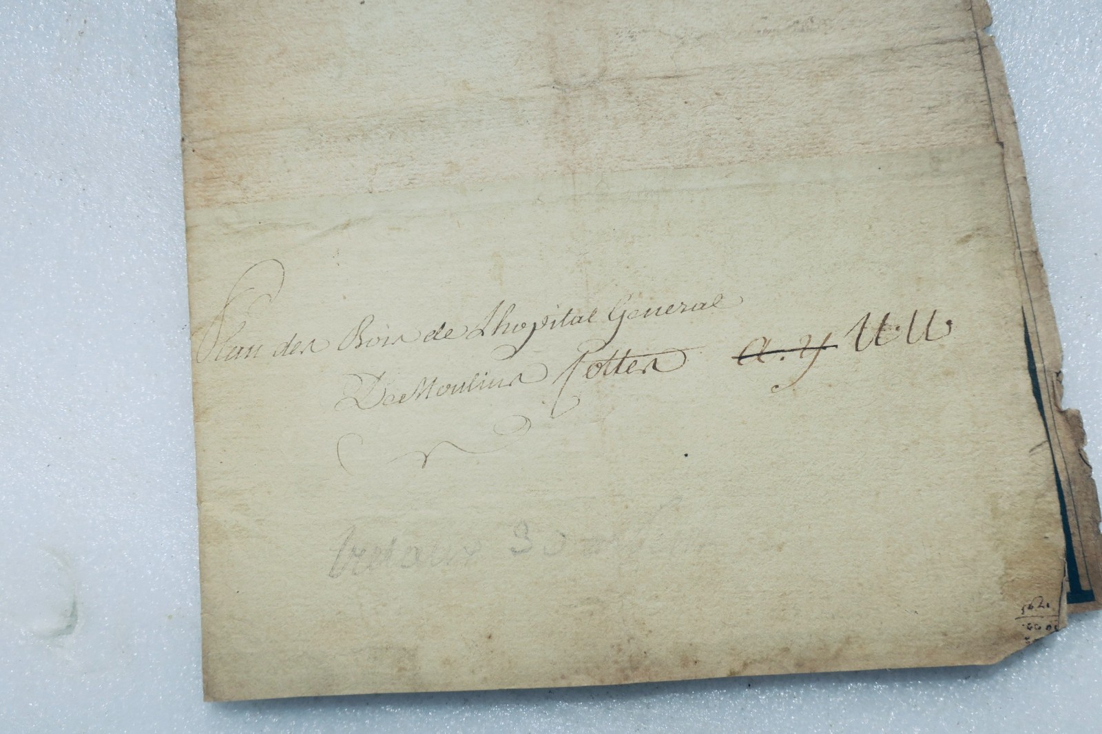 Moulins wood from the general hospital parish of Chesi 1780