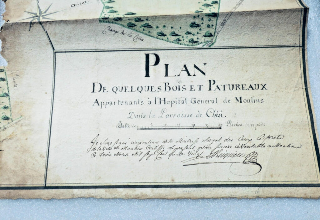 医院总院的木制磨坊 Paroisse de Chesi 1780