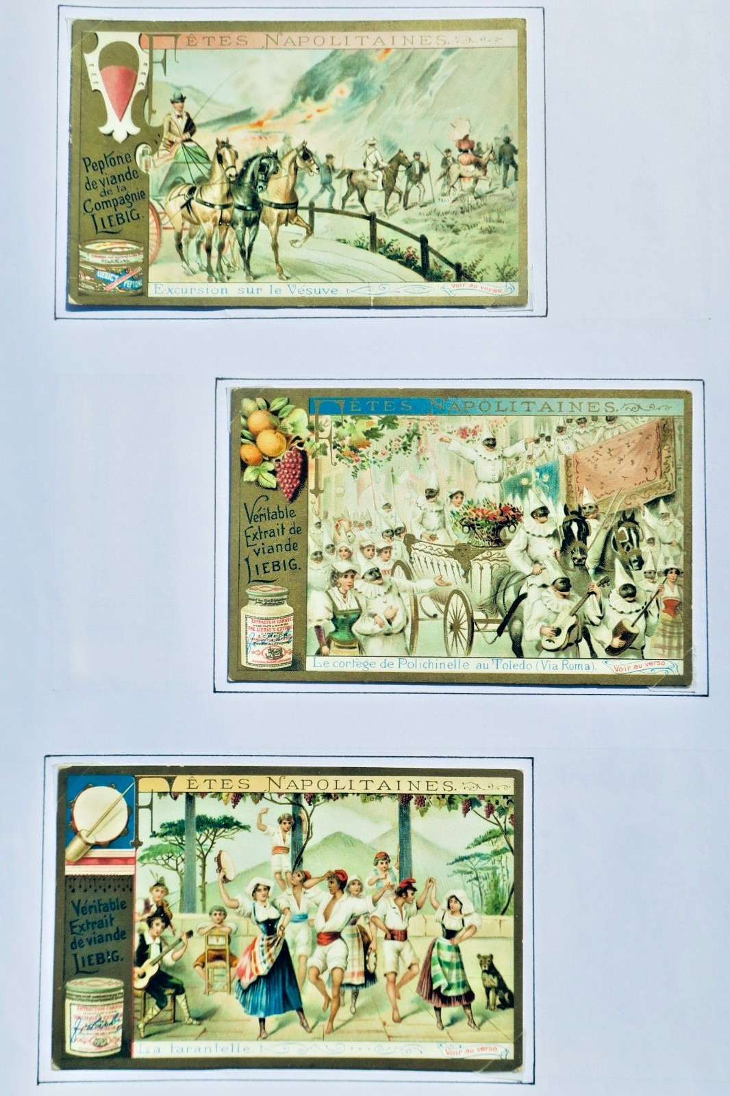Neapel Liebig 6 Chromolithografien „Neapolitanische Feste“
