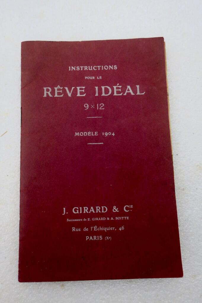 photo instructions pour le rêve idéal 1904 9×12