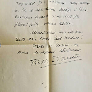 Pierre Lyautey belle lettre autographe manuscrite