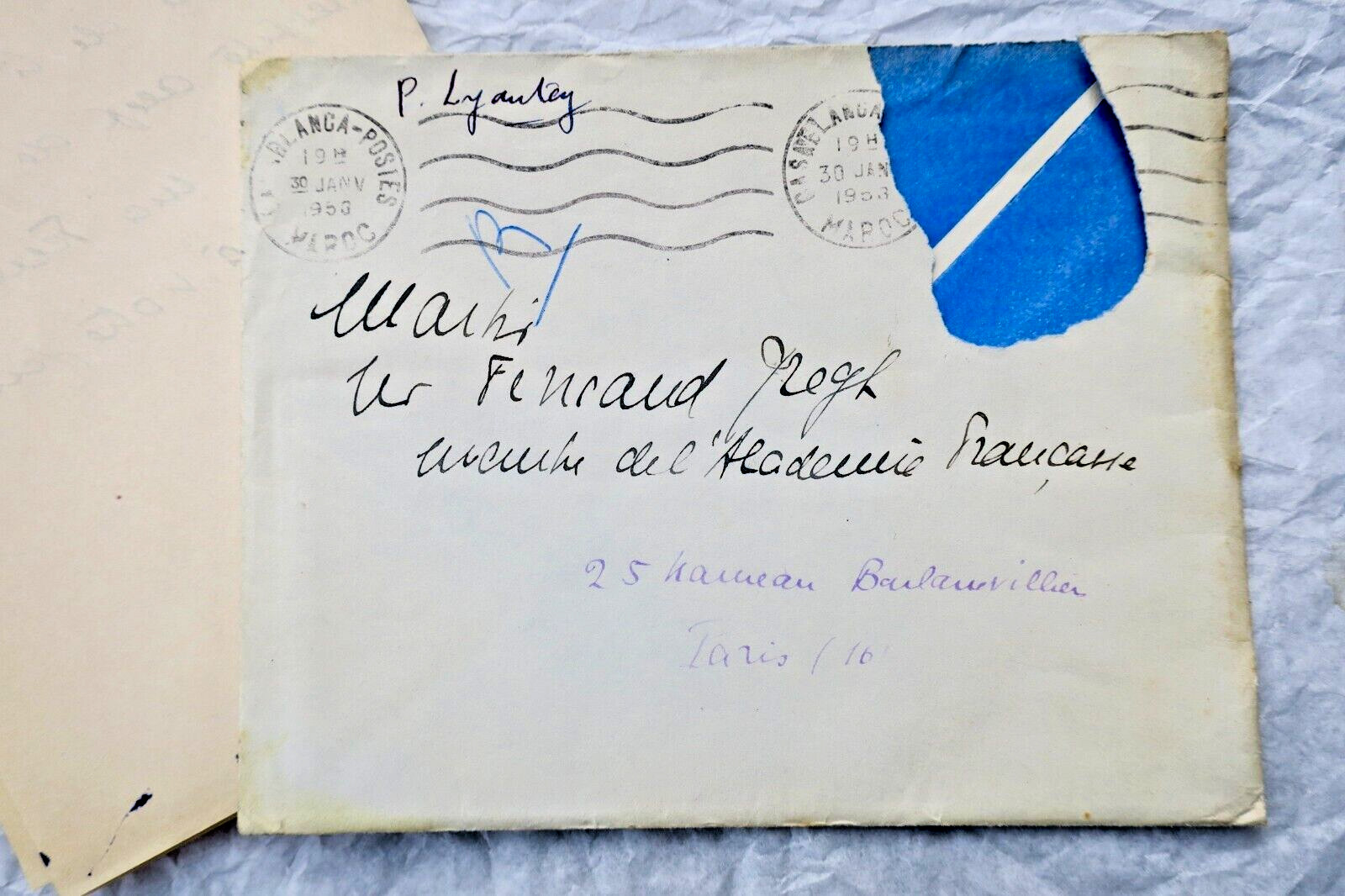 Pierre Lyautey belle lettre autographe manuscrite – Image 3
