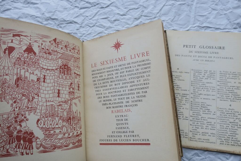 Rabelais Le sixiesme livre des haultz faitz et dictz de Pantagruel 1933