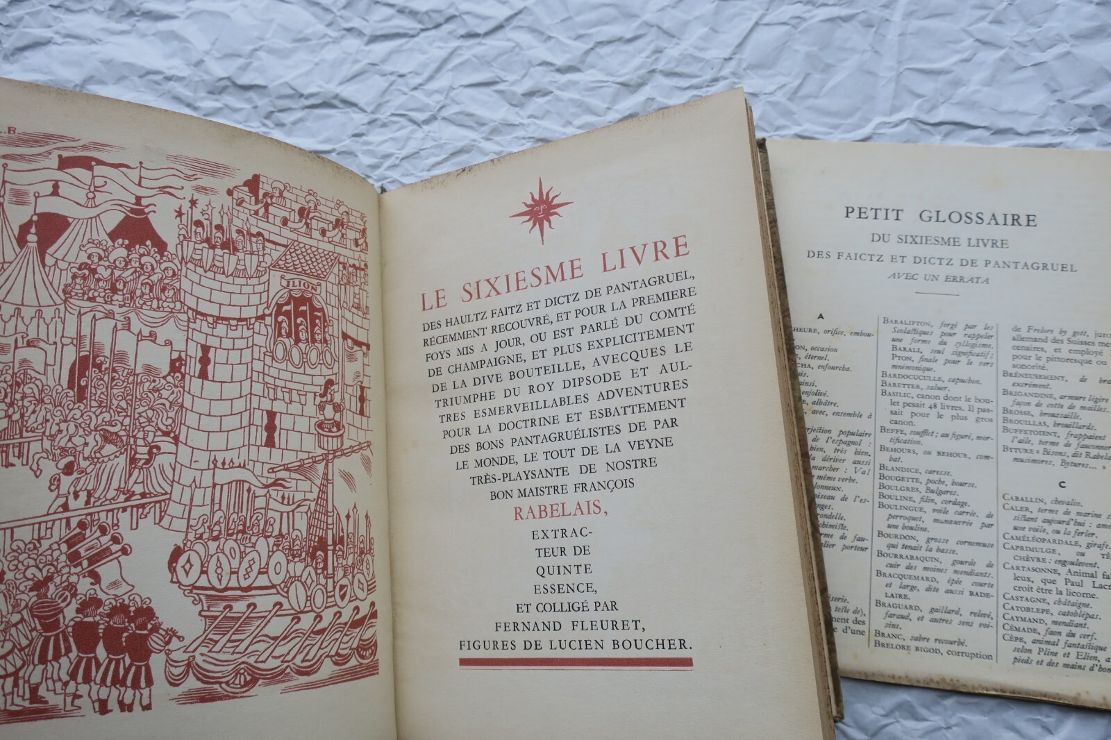 Rabelais *Le sixième livre des faits et dits de Pantagruel* 1933