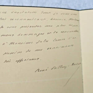 René Vallery-Radot lettre autographe manuscrite & signée