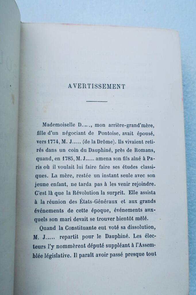 révolution Journal d’une bourgeoise pendant la Révolution