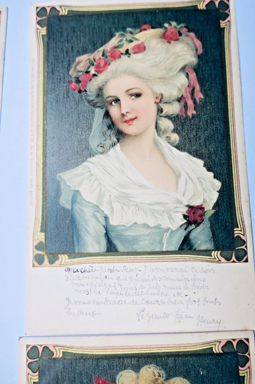 Rococo 4 cartes Meissner & Buch illust- grandes dames – Image 3