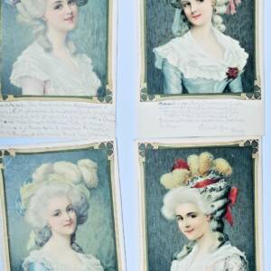 Rococo 4 cartes Meissner & Buch illust- grandes dames